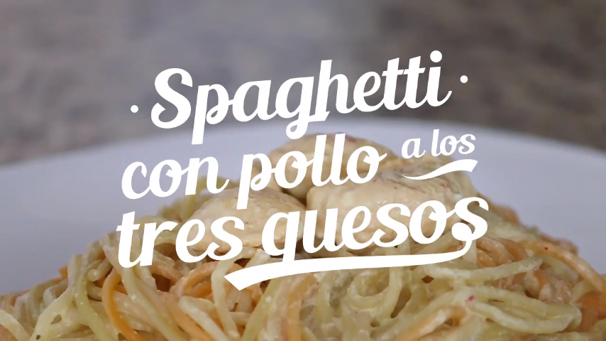 Spaghetti con pollo a los tres quesos Lucchetti Revista KENA México