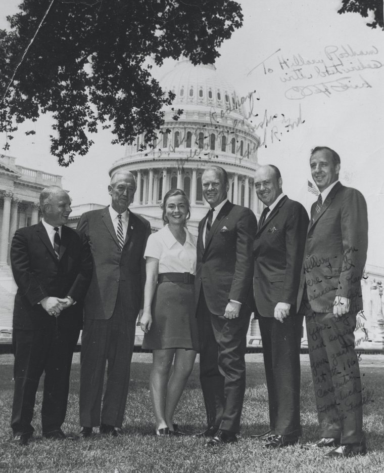 Hillary Clinton as an intern with Congress, Summer 1968.