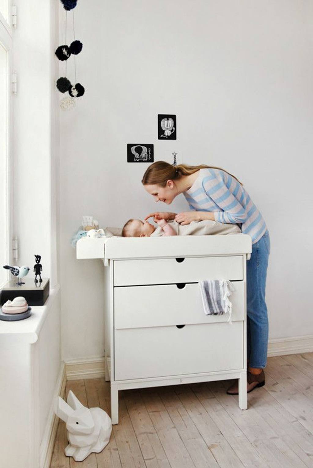 Mueble cambiador para el cuarto de tu bebé