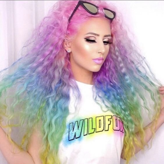 cabello arcoíris