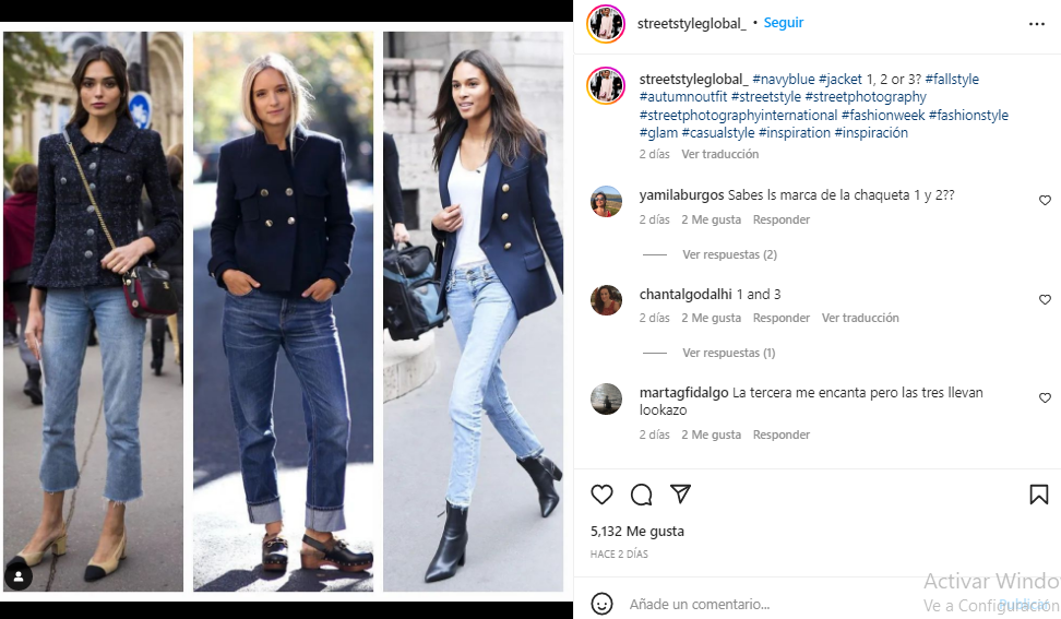 @Streetstyleglobal_ Cuenta de Instagram, expertos en moda actual. Foto @Streetstyleglobal_