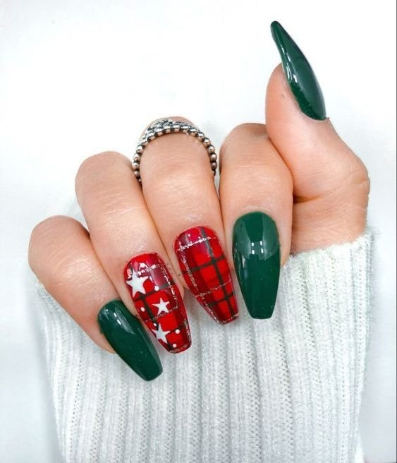 uñas de navidad