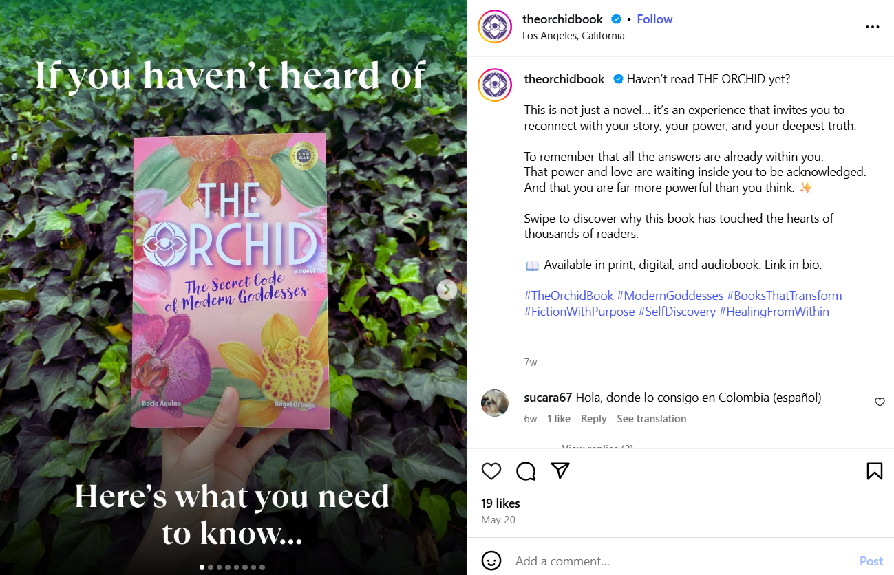 Foto captura de @Theorchidbook_ en Instagram