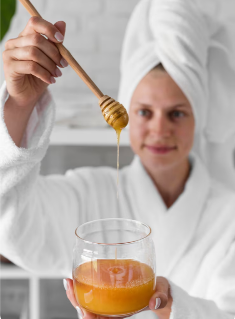 Piel radiante para fin de año con miel