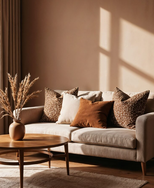 Casa elegante con gatos