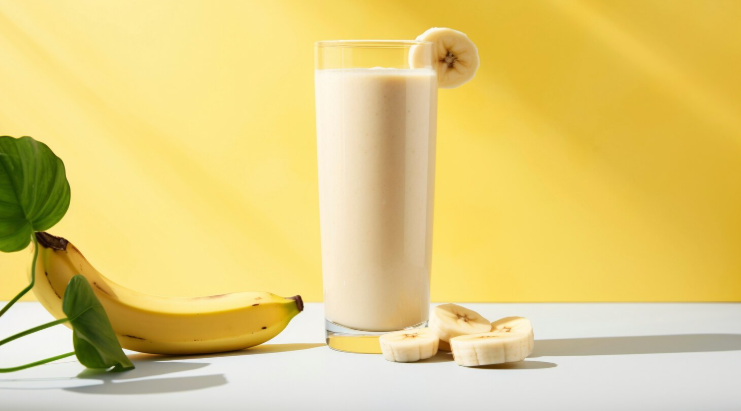 Así se ve la lecha de platano o banana milk