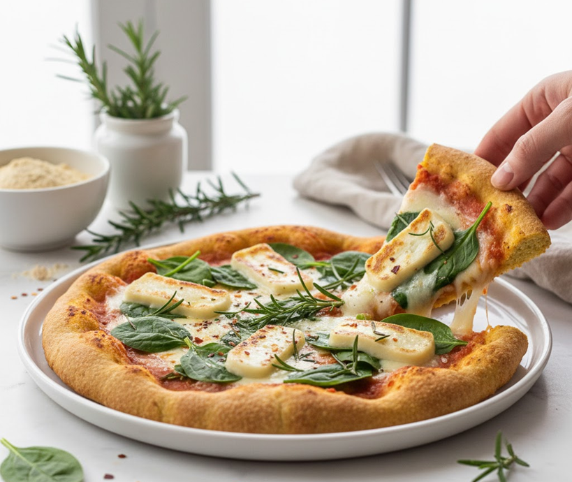 Masa de pizza de garbanzos receta