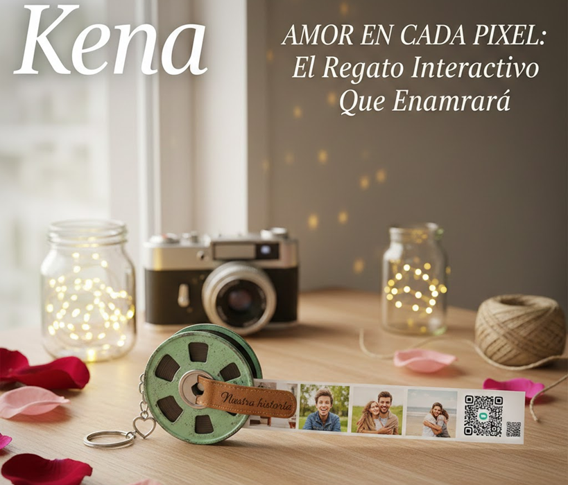 Carrete de fotos con código QR