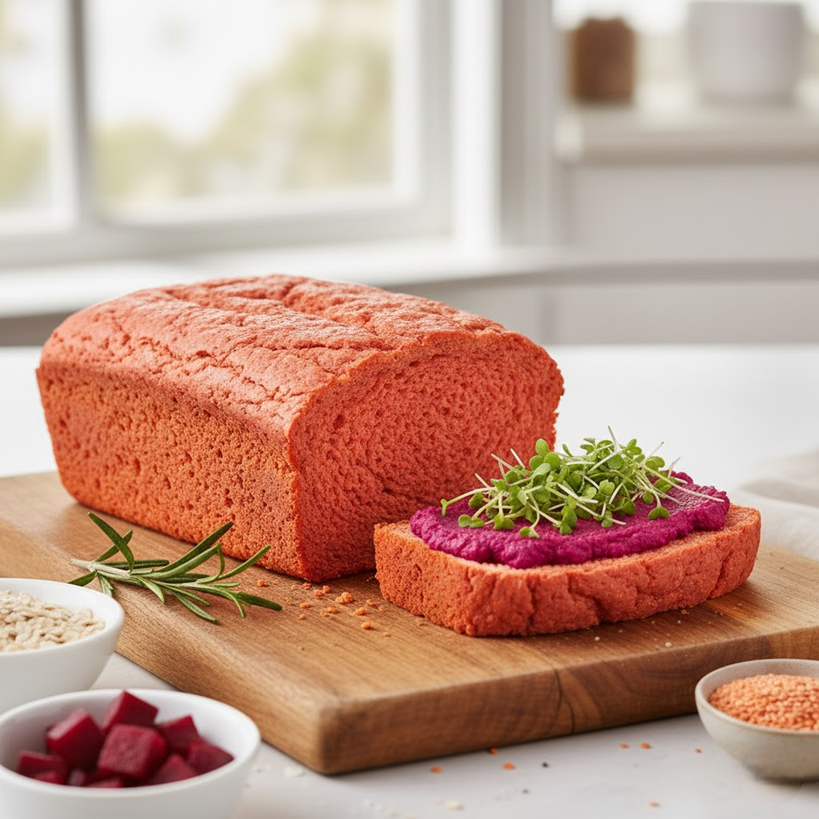 Pan de lentejas rojas