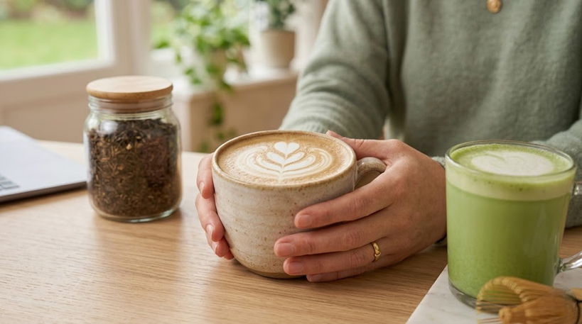 Hojicha latte receta