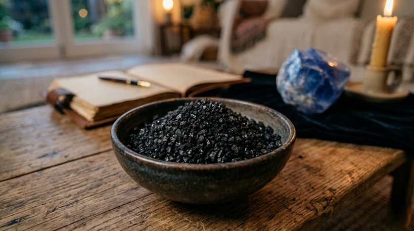 Limpieza de karma con sal negra