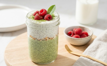 Pudding de chía y matcha