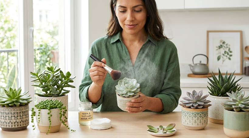 Limpieza de suculentas