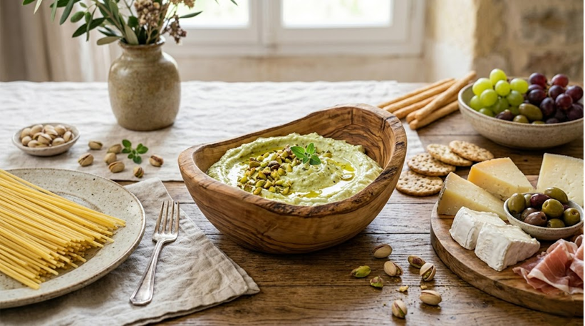 Dip de pistacho y feta