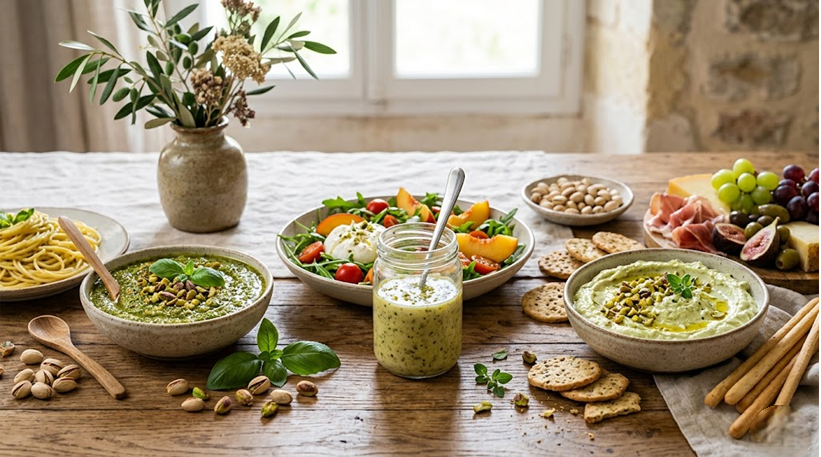 Salsas con pistacho