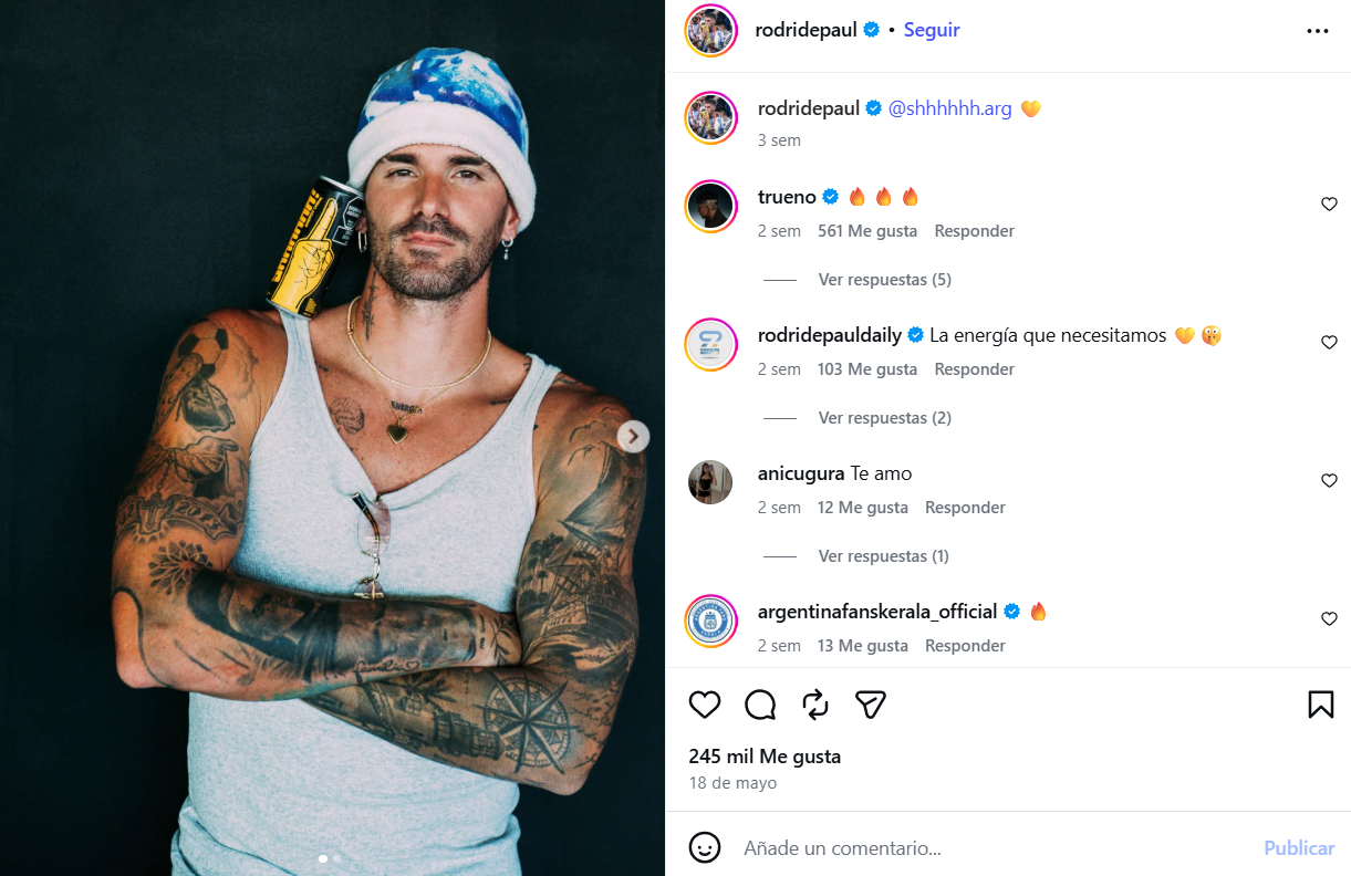 Fotocaptura del Instagram: @rodridepaul