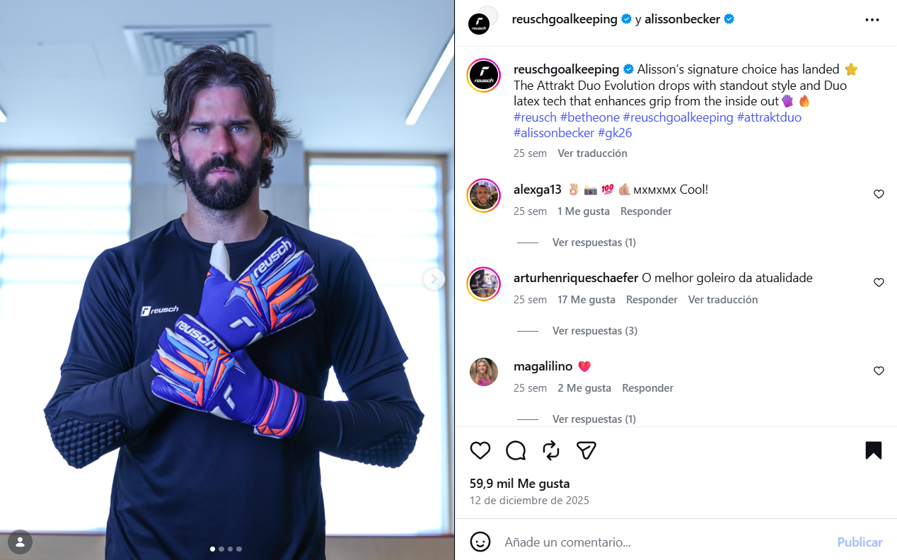 Fotocaptura del Instagram: @alissonbecker