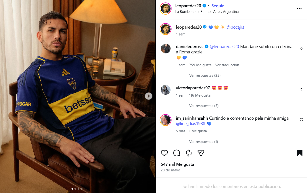 Fotocaptura del Instagram: @leoparedes20