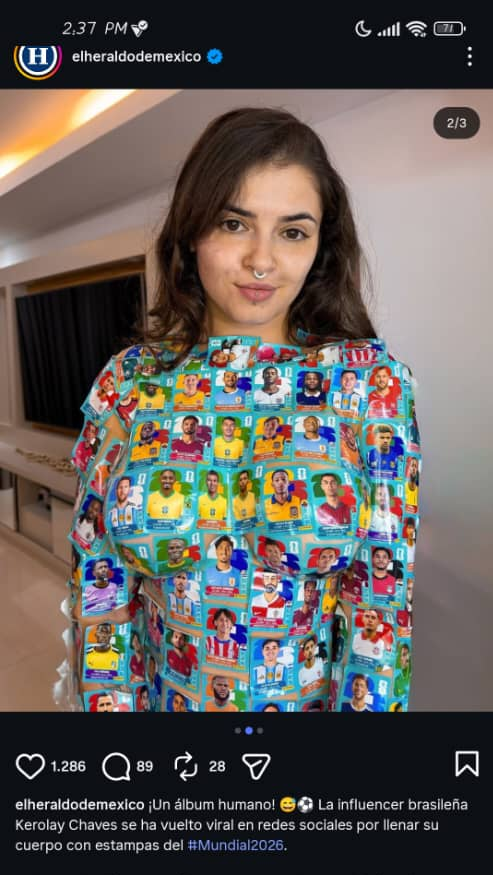 FotoCaptura tomada del Instagram de Ellheraldodemexico