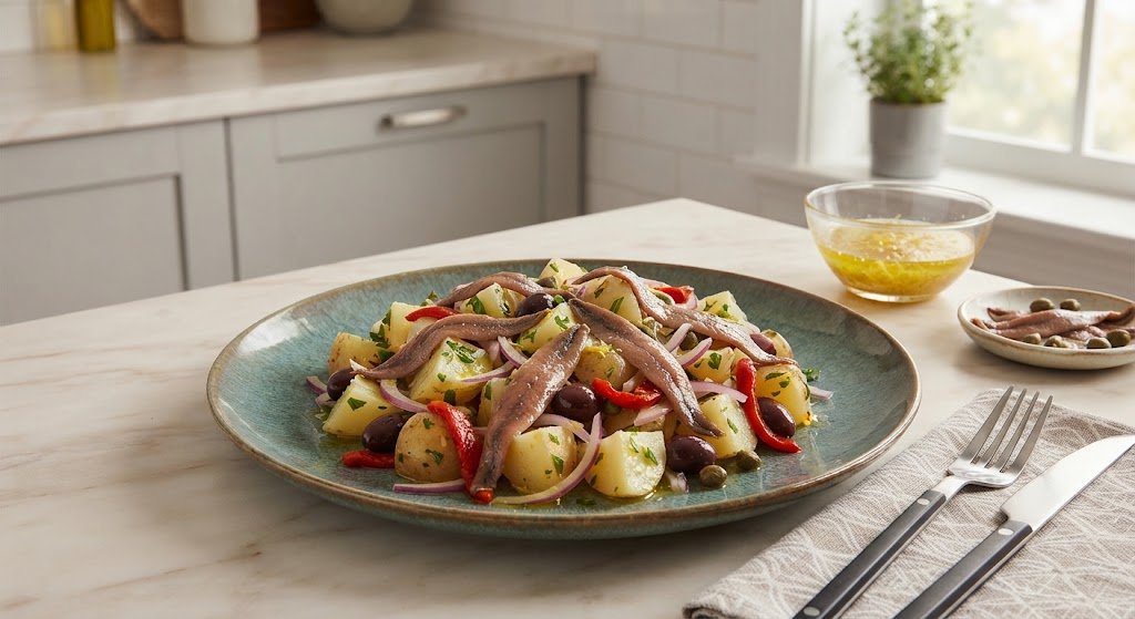 Platos con anchoas