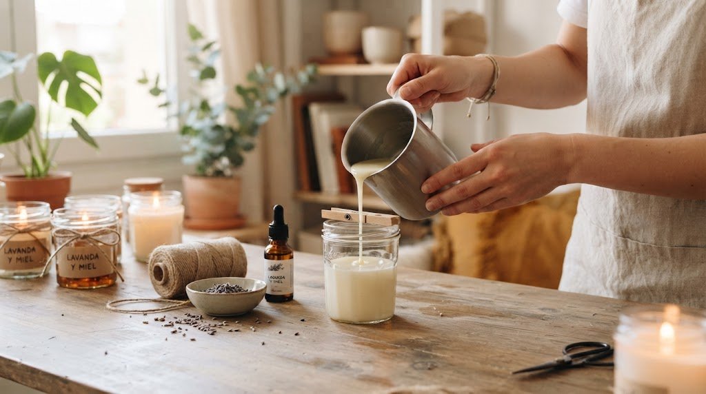 Velas aromáticas caseras