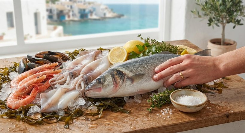 Menú de mariscos
