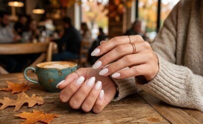 Manicura milky white