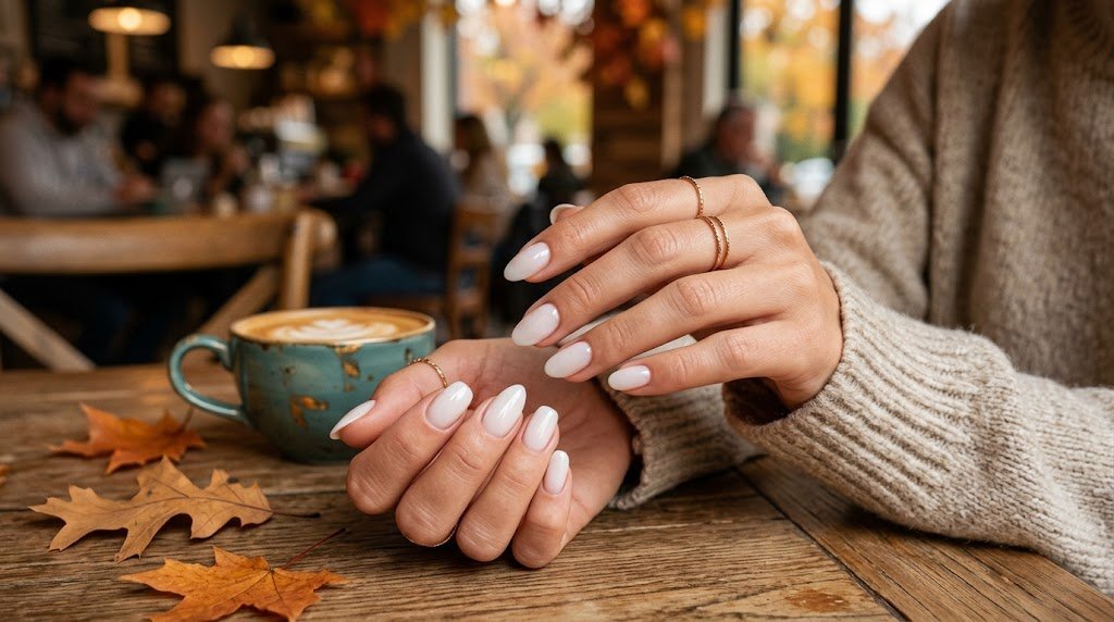 Manicura milky white