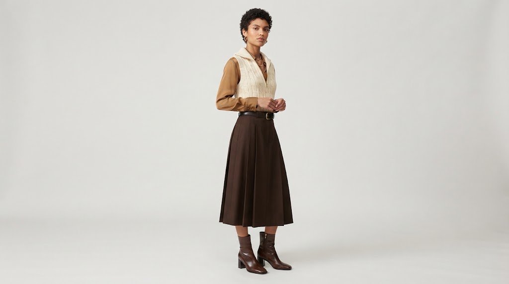 Tendencias de otoño faldas midi
