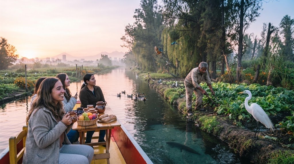 Amanecer en Xochimilco